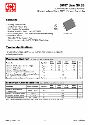 SK89 Datasheet PDF GOOD-ARK