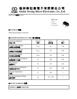 GM1815 Datasheet PDF Guilin Strong Micro-Electronics Co., Ltd.