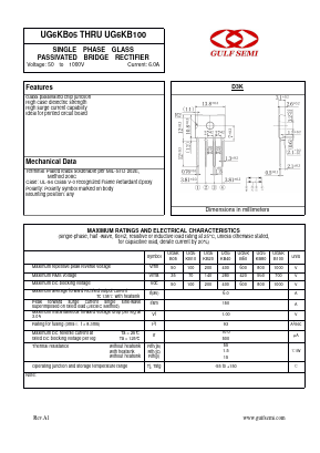 UG6KB100 Datasheet PDF Gulf Semiconductor