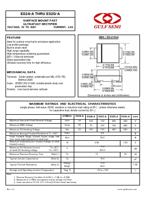 ES2D-A Datasheet PDF Gulf Semiconductor