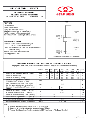 UF1002E Datasheet PDF Gulf Semiconductor