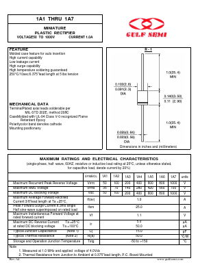 1A2 Datasheet PDF Gulf Semiconductor