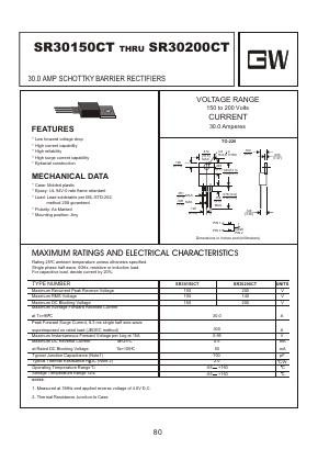 SR30150CT Datasheet PDF Goodwork Semiconductor Co., Ltd.