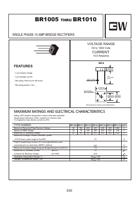 BR102 Datasheet PDF Goodwork Semiconductor Co., Ltd.