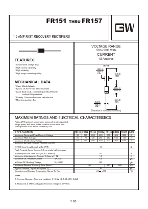 FR151 Datasheet PDF Goodwork Semiconductor Co., Ltd.