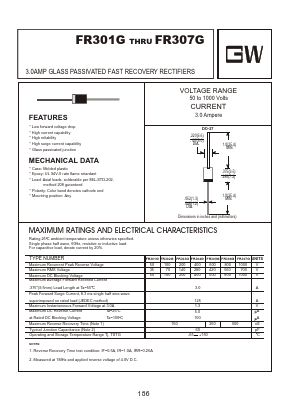 FR306G Datasheet PDF Goodwork Semiconductor Co., Ltd.
