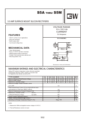 S5J Datasheet PDF Goodwork Semiconductor Co., Ltd.