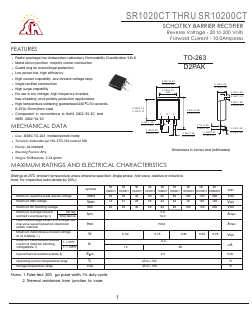 SR10150CT Datasheet PDF Gaomi Xinghe Electronics Co., Ltd.