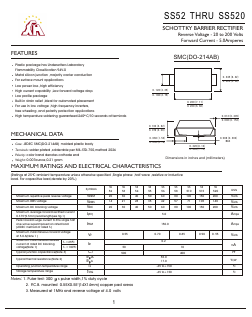SS52 Datasheet PDF Gaomi Xinghe Electronics Co., Ltd.