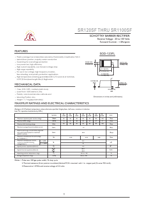 SR120SF Datasheet PDF Gaomi Xinghe Electronics Co., Ltd.
