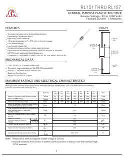 RL154 Datasheet PDF Gaomi Xinghe Electronics Co., Ltd.