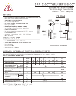 SRF15150CT Datasheet PDF Gaomi Xinghe Electronics Co., Ltd.