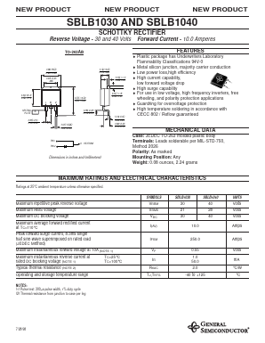 SBLB1040 Datasheet PDF General Semiconductor