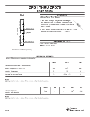 ZPD8.2 Datasheet PDF General Semiconductor