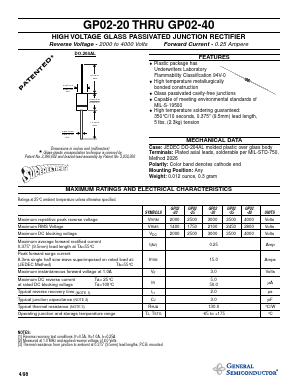 GP02-20 Datasheet PDF General Semiconductor