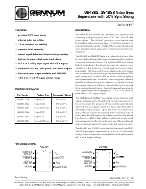 GS4982CDA Datasheet PDF Gennum -> Semtech