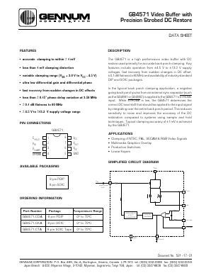 GB4571-CDA Datasheet PDF Gennum -> Semtech