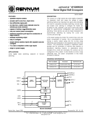 GX9533 Datasheet PDF Gennum -> Semtech