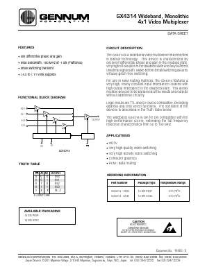 GX4314-CDB Datasheet PDF Gennum -> Semtech