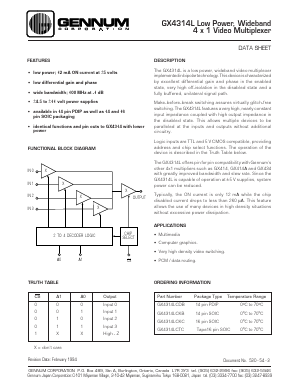 GX4314L Datasheet PDF Gennum -> Semtech