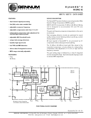 GC570 Datasheet PDF Gennum -> Semtech
