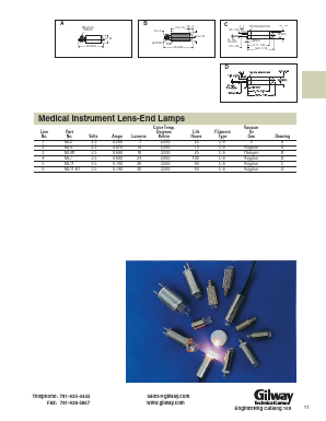 ML7 Datasheet PDF Gilway Technical Lamp 