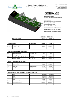 GOB9XX23 Datasheet PDF Green Power Semiconductors