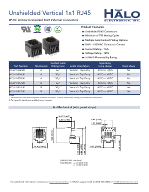 HCJV1-802UK Datasheet PDF HALO Electronics, Inc.