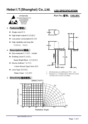 530LB5C Datasheet PDF HB Electronic Components