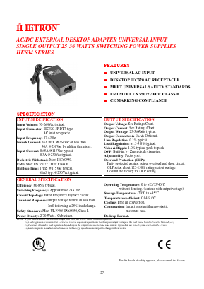HES34 Datasheet PDF HITRON ELECTRONICS CORPORTION