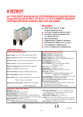 HDC202P-48B Datasheet PDF HITRON ELECTRONICS CORPORTION