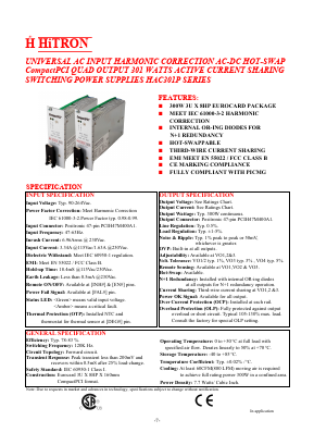 HAC301P-490 Datasheet PDF HITRON ELECTRONICS CORPORTION