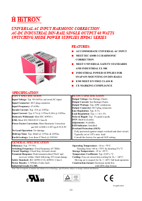 HPD65 Datasheet PDF HITRON ELECTRONICS CORPORTION