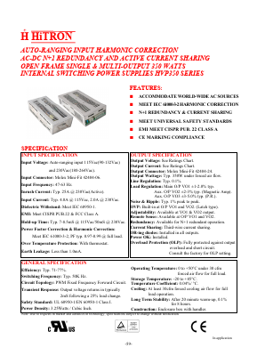 HVP350-T050DI Datasheet PDF HITRON ELECTRONICS CORPORTION