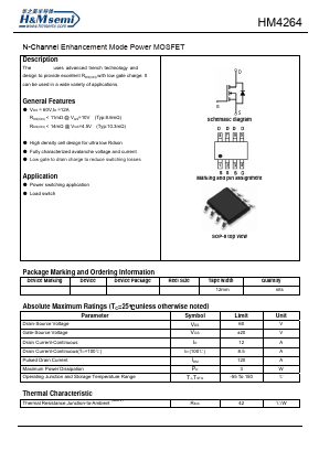 HM4264 Datasheet PDF Shenzhen Huazhimei Semiconductor Co., Ltd
