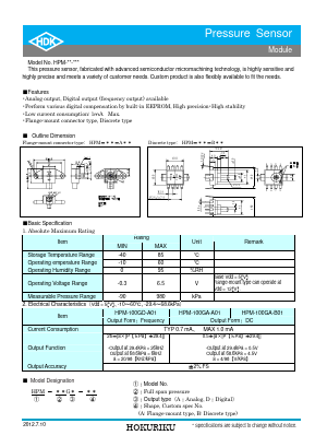 HPM-100GD-A01 Datasheet PDF HOKURIKU ELECTRIC INDUSTRY CO.,LTD
