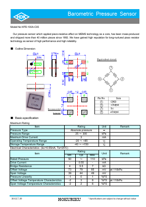 HPD-100A-C05 Datasheet PDF HOKURIKU ELECTRIC INDUSTRY CO.,LTD