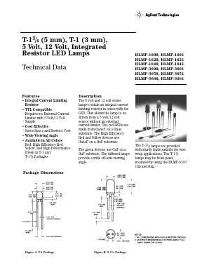 HLMP-1640-DE0XX Datasheet PDF HP => Agilent Technologies