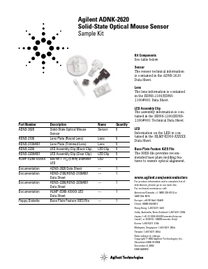ADNK-2620 Datasheet PDF HP => Agilent Technologies