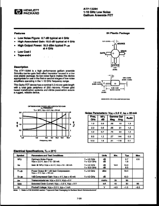 ATF-13284-TR2 Datasheet PDF HP => Agilent Technologies