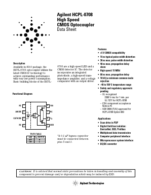 HCPL-0708-500 Datasheet PDF HP => Agilent Technologies