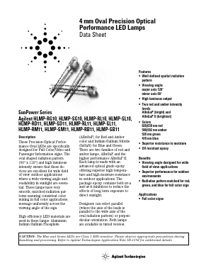 HLMP-RD11 Datasheet PDF HP => Agilent Technologies