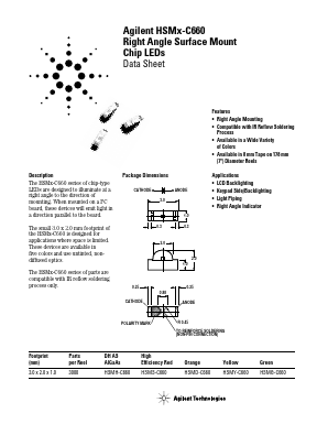 HSMX-C660 Datasheet PDF HP => Agilent Technologies