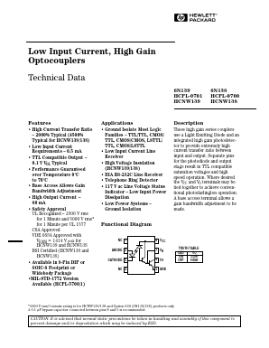 HCPL-0700 Datasheet PDF HP => Agilent Technologies