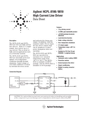 HCPL-0810 Datasheet PDF HP => Agilent Technologies