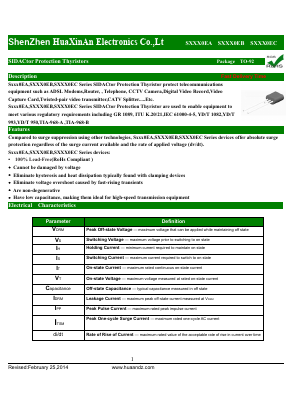 S1300EB Datasheet PDF HuaXinAn Electronics CO.,LTD