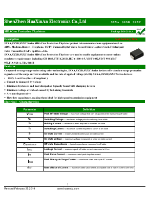 S11A Datasheet PDF HuaXinAn Electronics CO.,LTD
