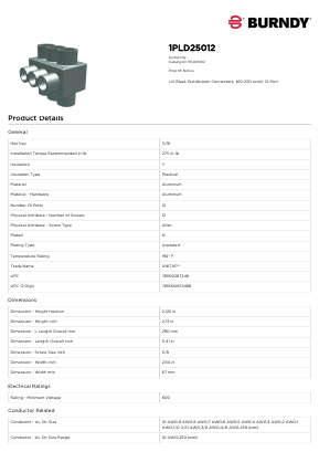 1PLD25012 Datasheet PDF Hubbell Incorporated.