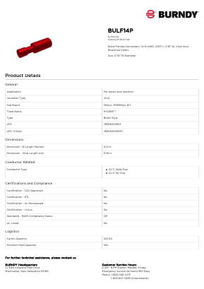 BULF14P Datasheet PDF Hubbell Incorporated.