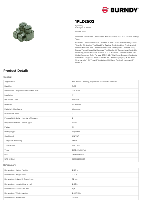 1PLD2502 Datasheet PDF Hubbell Incorporated.